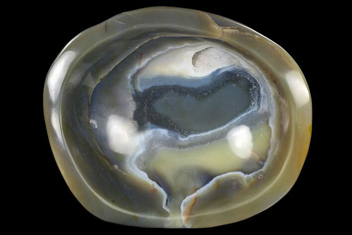 Polished Blue Agate Bowl - Madagascar #117233